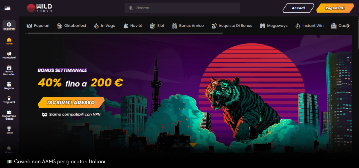 Wild Tokyo Casino - Casinò non AAMS per italiani